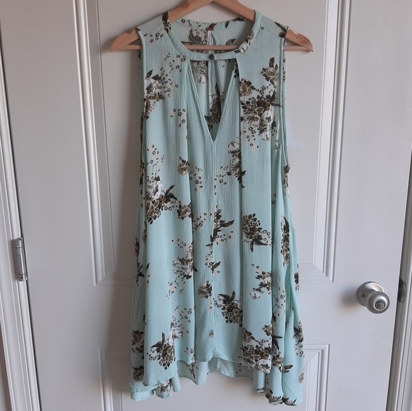 Free People Dresses & Skirts - Free People Mint Tree Swing Tunic Dress Size Small